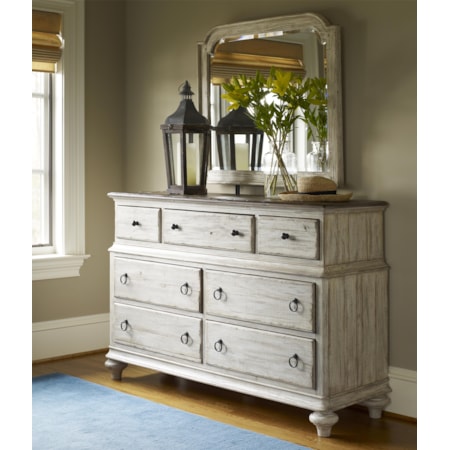 Dresser and Mirror Combo